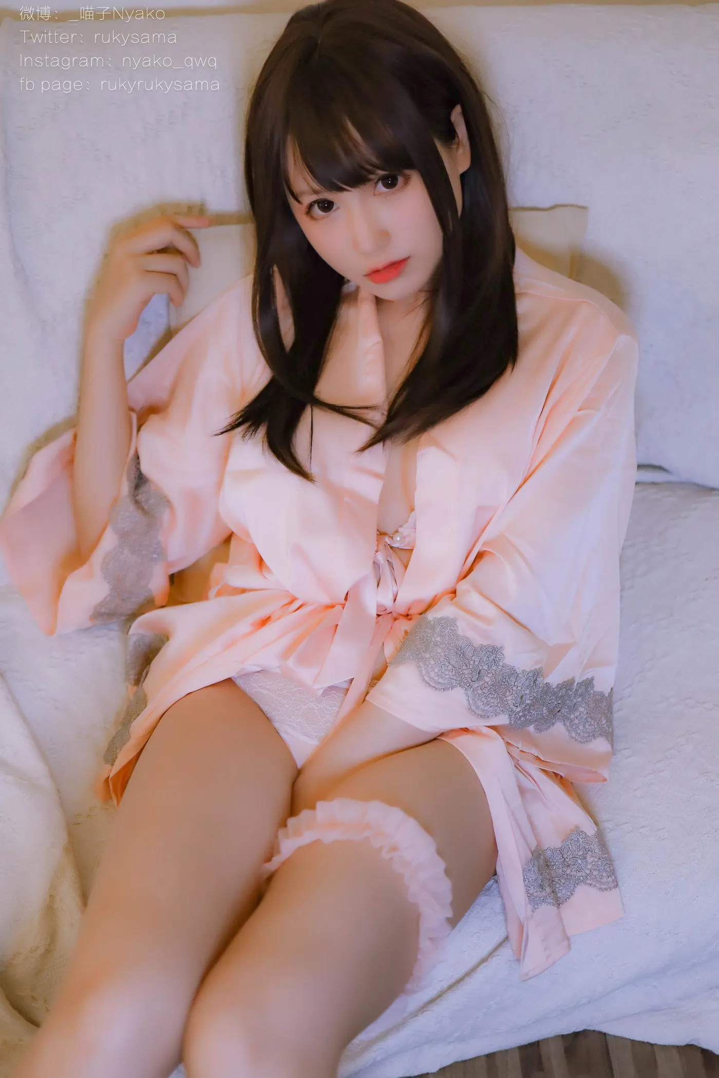 Nyako喵子 – NO.29 妄想彼女同棲生活-丝绸睡衣 [80P]插图5